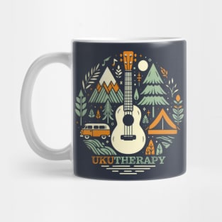 tshirt mug, sticker, print,  Ukutherapy: Ukulele is therapy Mug